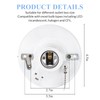 Saysurey 2 Pack Porcelain Light Socket with Outlet and Pull