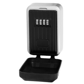 Virone Modern Key Cabinet with Code Lock 10,000 Possible Combinations of Code 95 x 125 x 50 mm Black (with Flap)