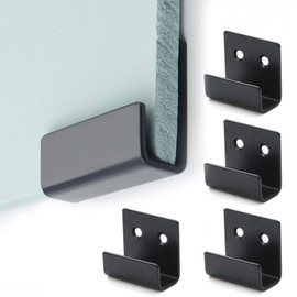 4 Pieces Kono-shaped Metal Fittings, U-shaped Stainless Steel Support Wall Fixing, Hook Metal Fittings, Load Capacity Up to 22.0 lbs (10 kg), U-Shaped Metal Fittings, U-Shaped Metal Fittings, U-Shaped