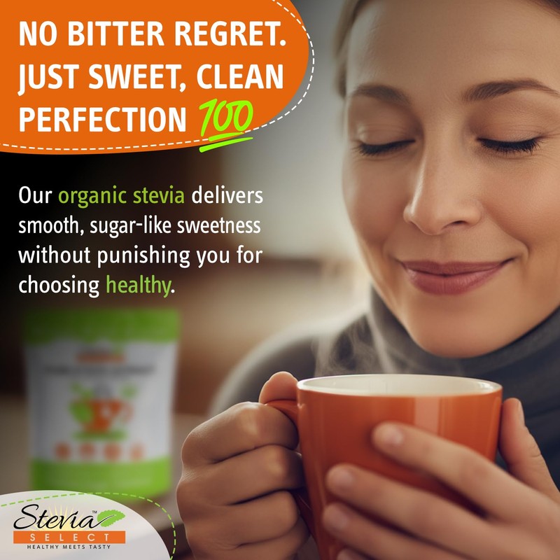 Stevia Select Organic Stevia Powder Sugar Free Plant Based Stevia