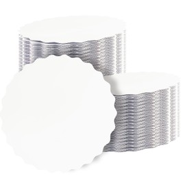 qiqee qiqee 12 Inch White Wave Cake Boards Round 15-Packs Circles Rounds Base Food-Grade Cardboard Wave Cake PlateThinner But Stronger