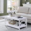 Town Square Coffee Table with Shelf, White