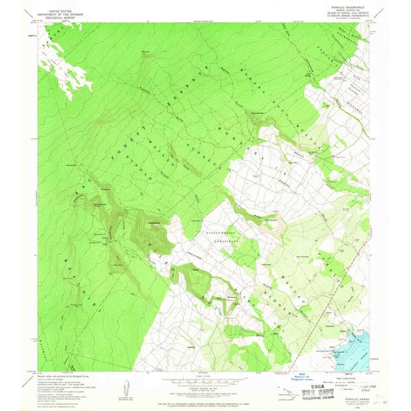 YellowMaps Punaluu HI topo map, 1:24000 Scale, 7.5 X 7.5