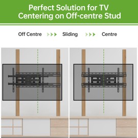 USX MOUNT TV Wall Mount for 50-90 Inch TVs up to 154LBS, TV Mount Bracket with Fits 16"-24" Wood Studs Spacing, and Easy for TV Centering, Max VESA 600x400mm