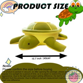 XiRiDa Sea Turtle Stuffed Animal Plush Pillow Tortoise Plushie Toy Gifts for Kids 15.7"