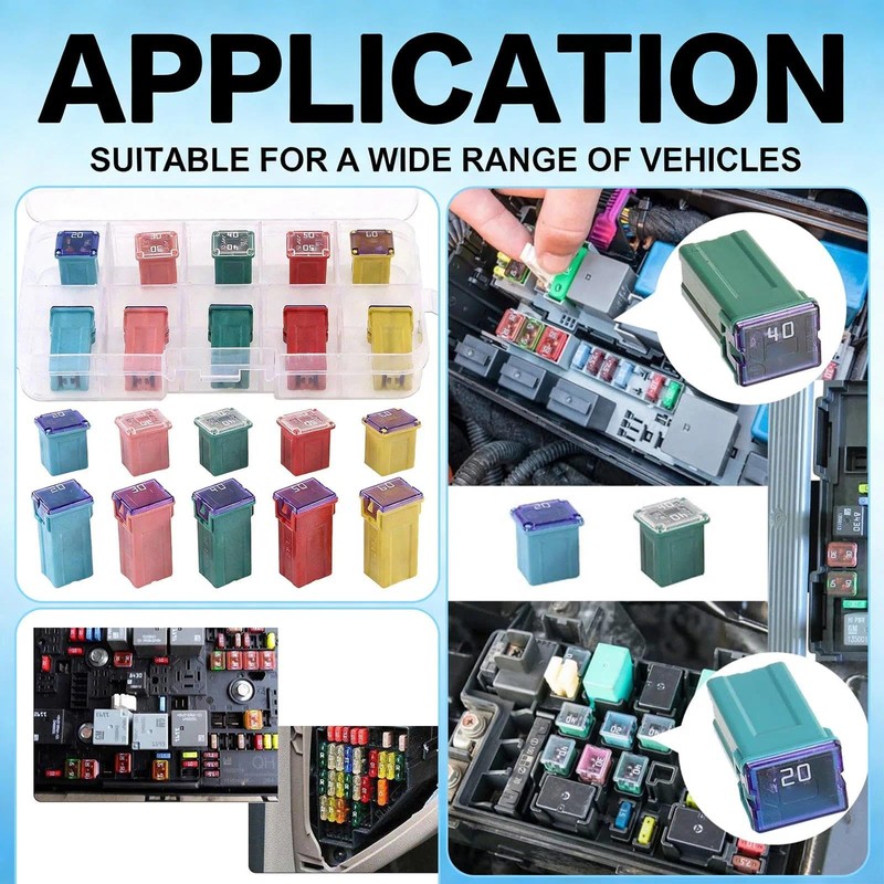 10-Piece JCASE Automotive Fuse Assortment Kit