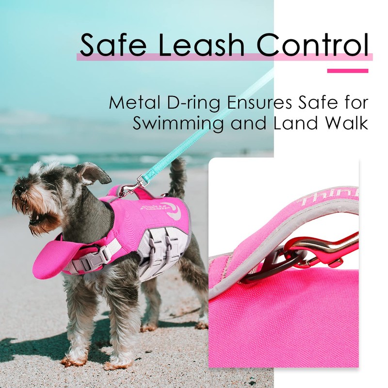 ThinkPet Dog Life Jacket Medium Reflective Lifesaver with Rescue Handle