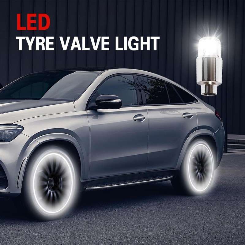 Kutyun 8PCS LED Wheel Lights, Automotive Tire Light Assemblies, Air