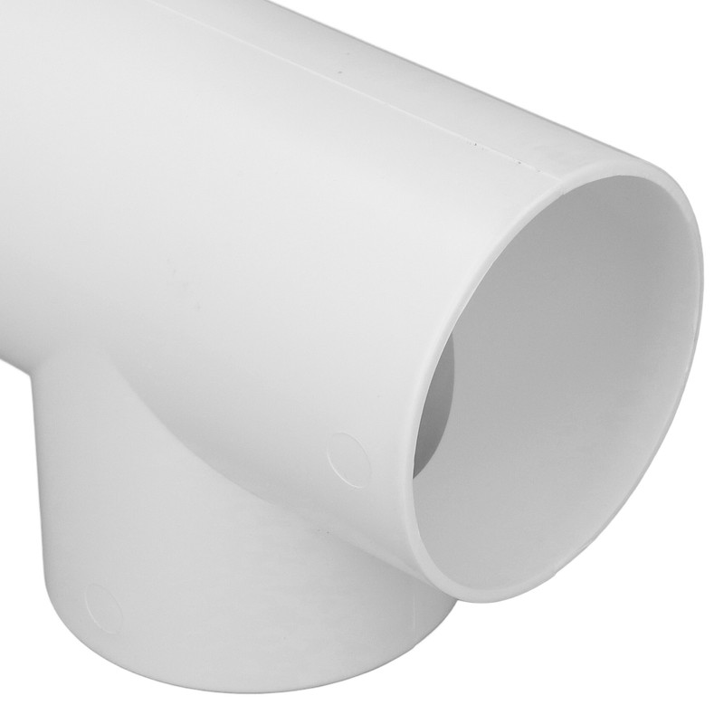 3 Way Duct Connector Corrosion Resistant PVC T Shape Round