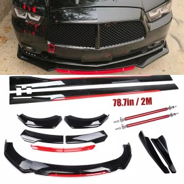 Unbranded Front Bumper Lip Spoiler Splitter Side Skirt Body K For Dodge Charger 2006-2014