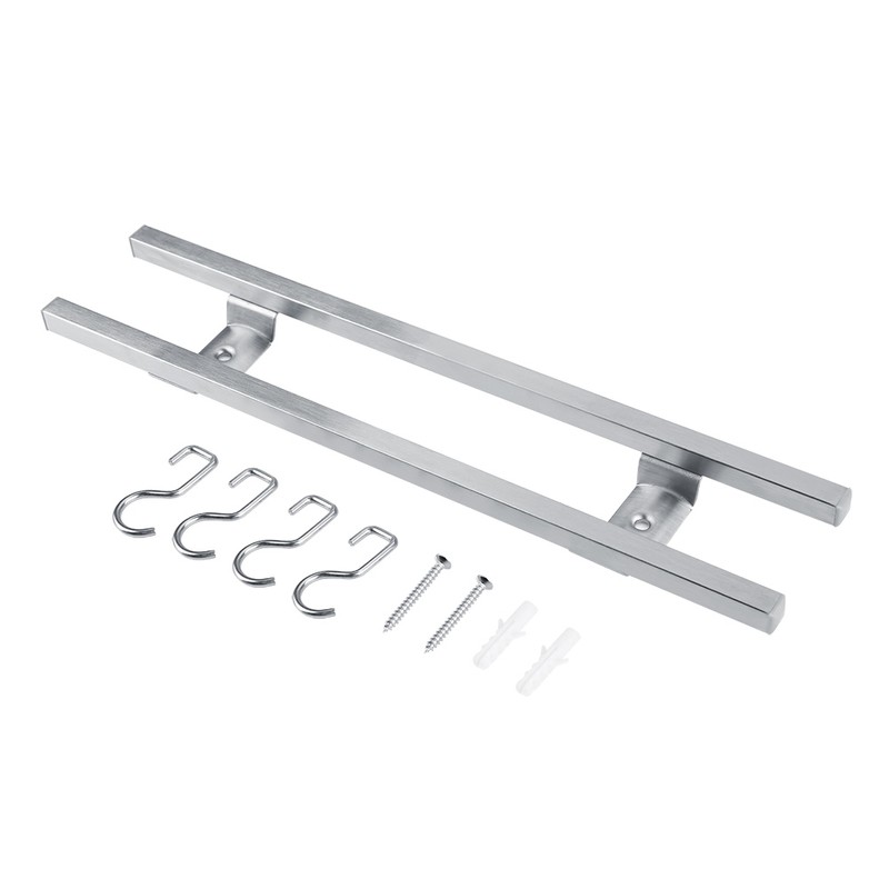 Wall Mounted Stainless Steel Magnetic Knife Holder Double Bar Kitchen
