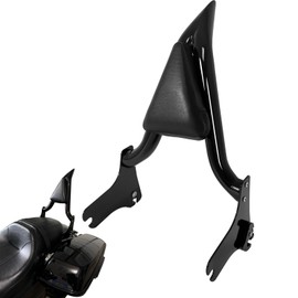 1997-2008 Detachable Backrest Sissy Bar for Harley Touring Road Glide Road King CVO Street Glide Electra Glide 97-08 Motorcycle Passenger Back Rest Pad (22" Black)