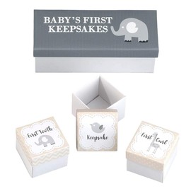 Lillian Rose 3 Piece Baby's First Keepsakes Boxes