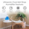 Crane Ultrasonic Cool Mist Teardrop Humidifier for Baby Nursery, Bedroom,