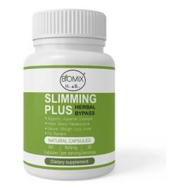 Biomix Health & Beauty Herbal Bypass Cápsulas Slimming Plus Adelgazantes Naturales 30 Servicios Sin Sabor