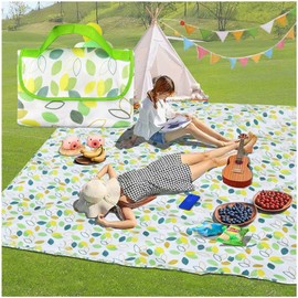 200*200cmPortable Waterproof Extra-large Multicolor Leaf Design Picnic Mat Travel Blanket With Carrying Handle,No Sand And Easy To Clean, Suitable ForCamping,Park,Garden,Beach,OutdoorCampingBarbecue