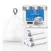 TIPGO Drawstring Trash Bags 60 Count, Pre-Cut 1.6 Gallon Small
