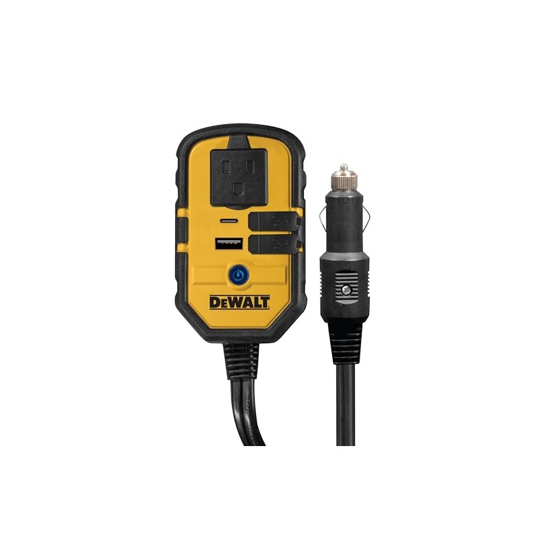 DEWALT DXAEPI140 Power Inverter 140W Car Converter: 12V DC to