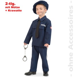 buy'n'get Police Austria 2-Piece Costume with Hat and Tie Policeman Boys Children Costume
