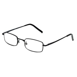 Calabria 753 XL Rectangle Reading Glasses +3.50 Black Men Women Metal Single Power Readers Adjustable Nose Pads