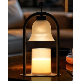 WENHHUUA Candle Warmer Lamp with Timer Dimmable, Vintage Black Home Decor for Bedroom, Housewarming Birthday Gifts for Women Mom, Wax Melter Warmer for Jar Candles with 2 Bulbs
