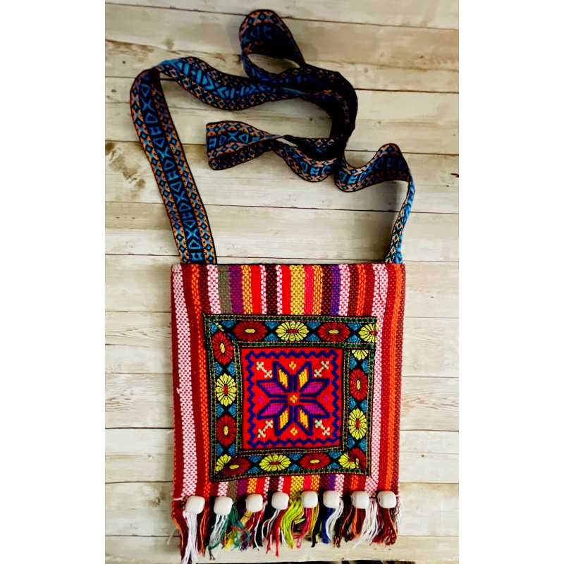 Unbranded Mexican Embroidered Messenger Crossbody Shoulder Bag Bolsa Artesanal Mexicana