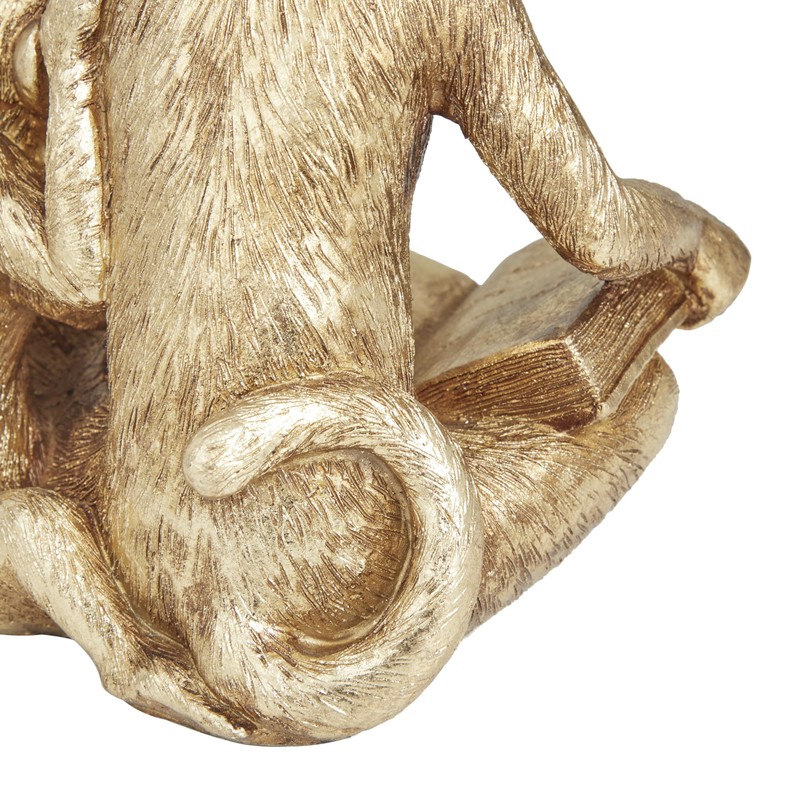 Deco 79 Polystone Monkey Sculpture, 9" x 6" x 7",