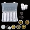 100Pcs 30mm Clear Coin Capsules Case Coins Holders Specie Organizer