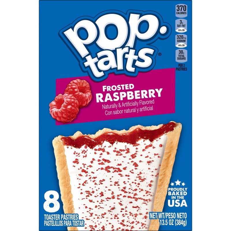 Pop-Tarts Toaster Pastries, Breakfast Foods, Kids Snacks, Frosted Raspberry, 13.5oz