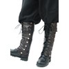 FURPHI Pirate Boot Covers with Studs Medieval Renaissance PU Leather