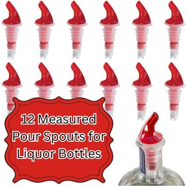 TableCraft 149A Cash & Carry Proper Pour III, 1-1/4 oz., no Collar, red spout, Clear dip Tube, Plastic, Hand wash only, BPA Free (Packed 1 Dozen per polybag)