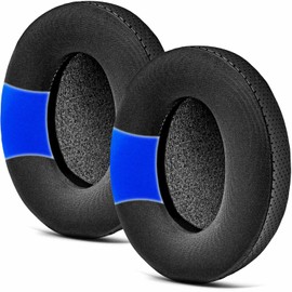 Earpads for PC38X, PC37X, HD560S, HD599, HD598/SE/CS/SR, HD595 Headphones by TRANSTEK - Thicker Memory Foam I Deeper Inner Hole (Cooling Gel Fabric)