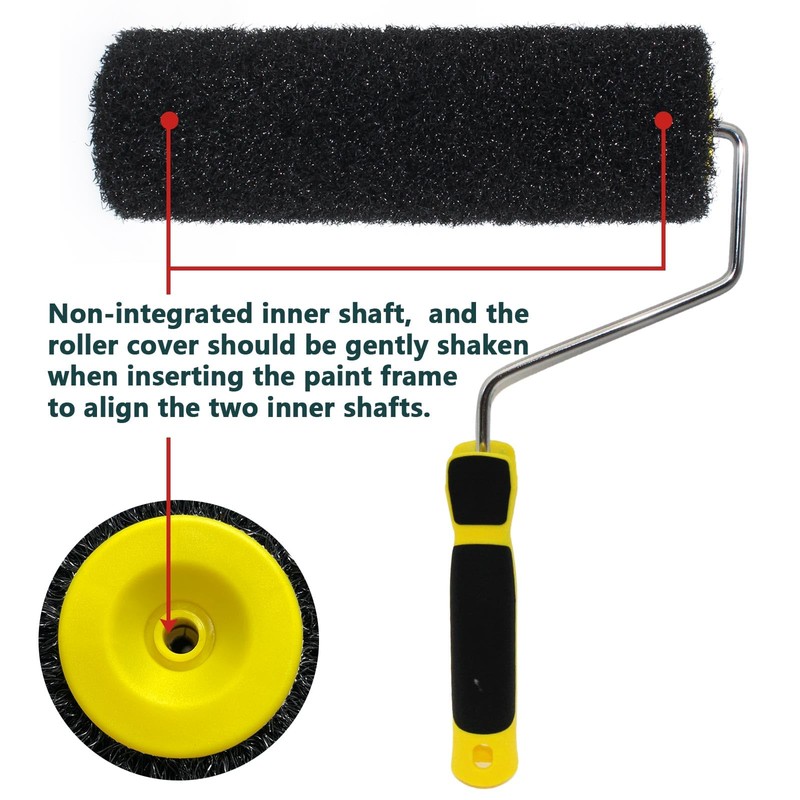 XWADJCD 9 Inch Drywall Compound Roller Cover, Drywall Texture Roller,