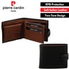 Pierre Cardin Men's Genuine Soft Italian Leather RFID Two Tone