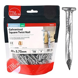 TIMCO GST40MB Galvanized Square Twist Nail 40 x 3.75-0.5kg Bag