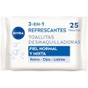 NIVEA Refreshing Makeup Remover Wipes (1 x 25 Pieces), Make-Up