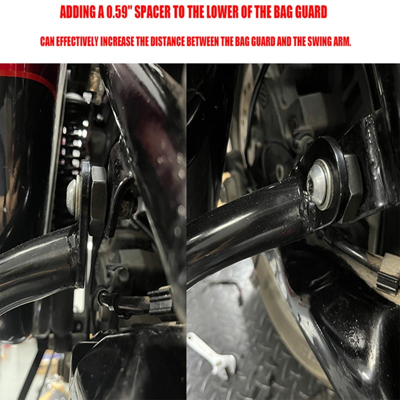 HCmotorku Motorcycle Saddlebag Guard Crash Bar Bracket Fit for Harley