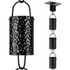 Rain Chains for Gutters Outside Black with Adapter 8.5FT 16