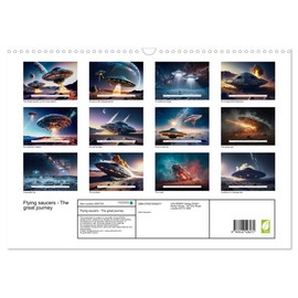 Flying saucers - The great journey (Wall Calendar 2026 DIN A3 Landscape), CALVENDO 12 Month Wall Calendar
