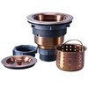 KONE 3/1-2 Inch Sink Drain Assembly Antique Copper Kitchen Sink
