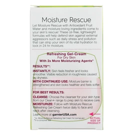 Garnier Moisture Rescue Refreshing Gel-Cream For Dry Skin, 1.7 oz (Pack of 3)