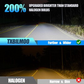 TXBILMOO Halogen Headlight Bulbs Compatible for 2007 2008 2009 2010 2011 2012 2013 2014 2015 2016 2017 2018 Nissan Altima, H9 H11 High Low Beam Lights Combo, 6000k White, 200% Brightness, 4-Pack