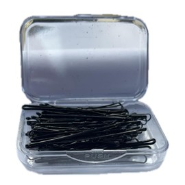 GEM Imports PER4349 Hair Clips with Case, Black, Pack of 60, 7 x 5 x 1.5 cm