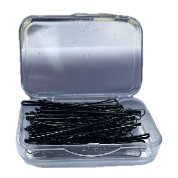 GEM Imports PER4349 Hair Clips with Case, Black, Pack of