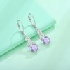 Blaniy Square Princess Cut Dangle Drop Earrings 925 Sterling Silver
