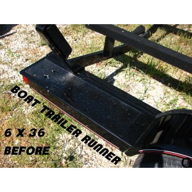 J & O Carts Parts Boat Trailer Highly Polished Aluminum Diamond Plate Fender Covers 6x36 set of 2