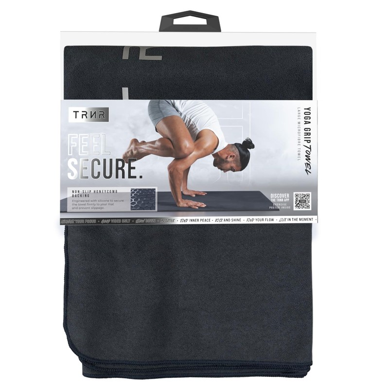TRNR Trainer Yoga Towel, Microfiber, Anti-slip, Hot Yoga, Lightweight, Quick