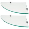 Crowye 2 Pack Glass Corner Shower Shelves 2 Tier Shelves