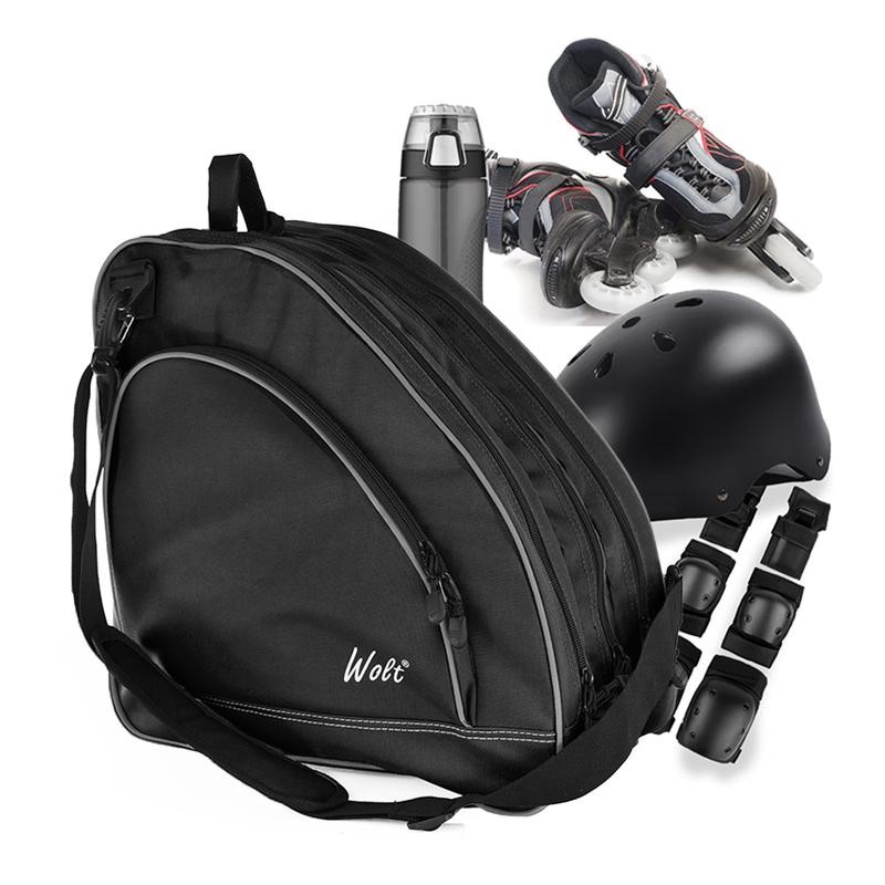 WOLT Ice Skate Bag Roller Skate Bag Backpack Adjustable Shoulder