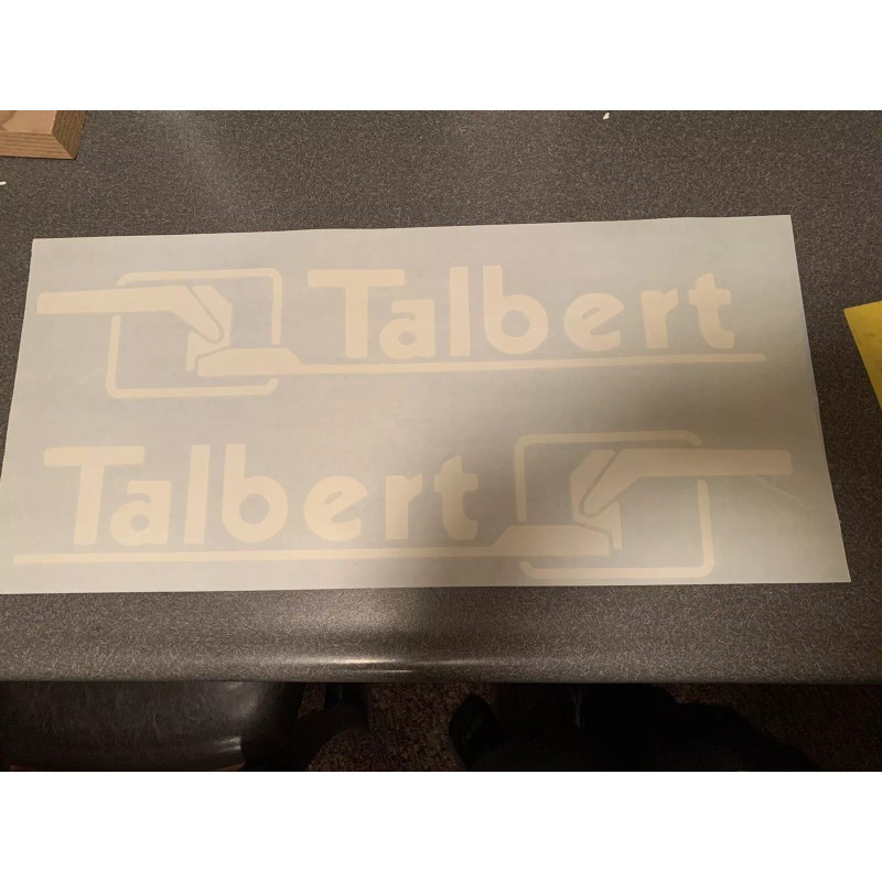 Talbert Trailers Replacement Stickers 24” (Set Of 2) White Decal